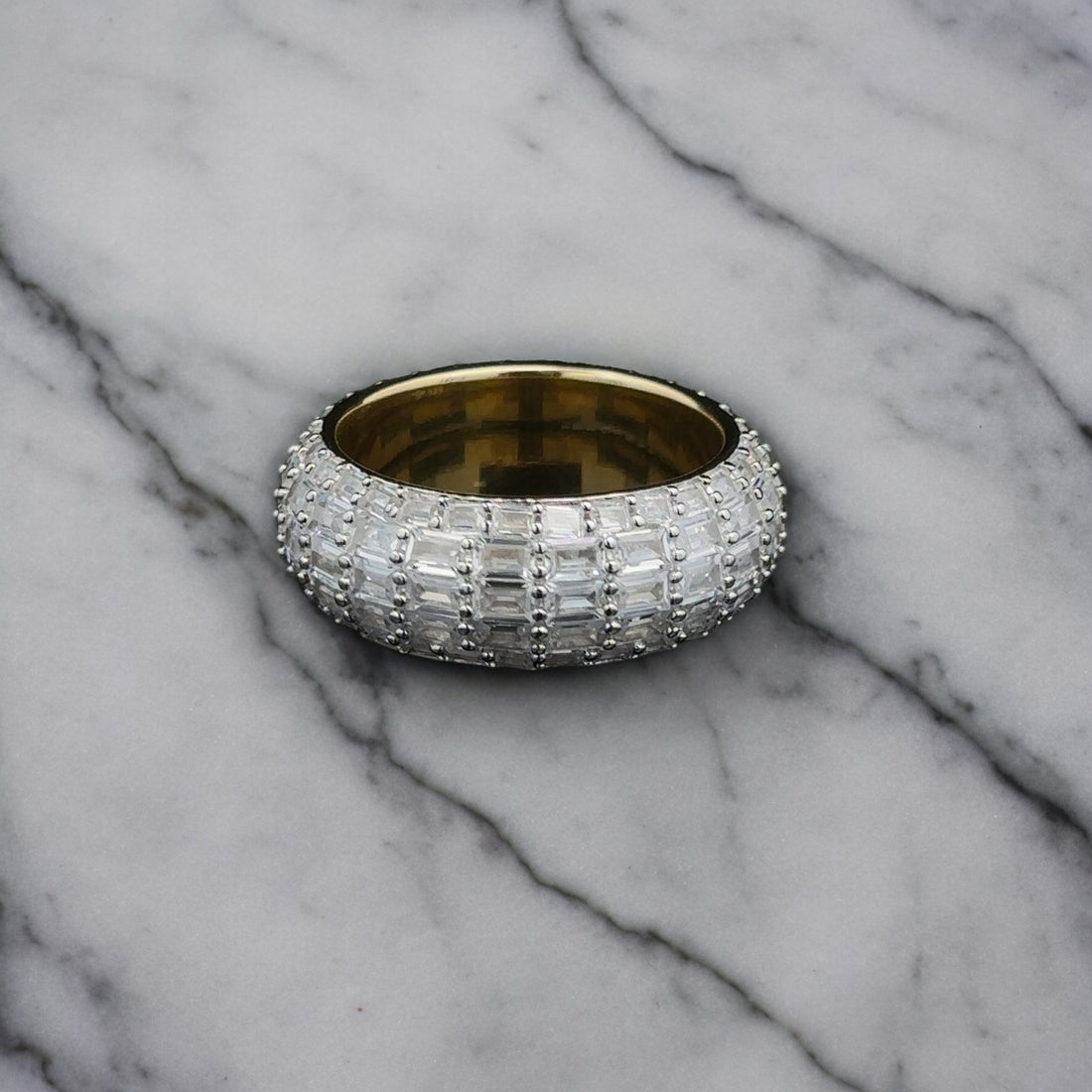 Iced Baguette Ring